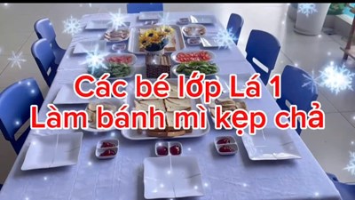 Cùng bé làm bánh - Lớp Lá 1